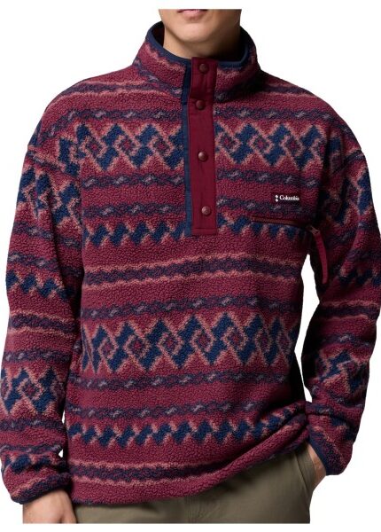 COLUMBIA HELVETIA II PRINTED HALF ZIP SNAP ΑΝΔΡΙΚΟ FLEECE RED