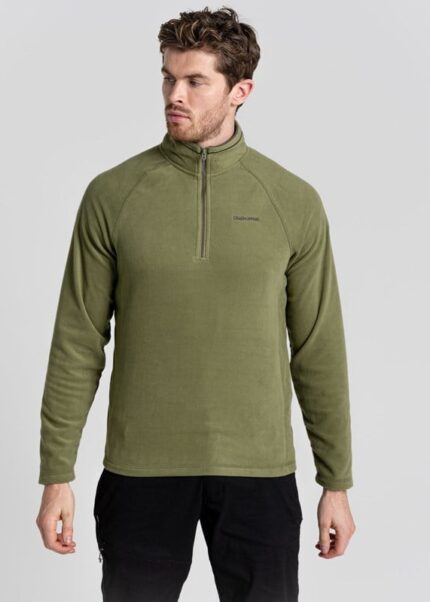 FLEECE CRAGHOPPERS COREY HALF ZIP JACKET LOREN GREEN
